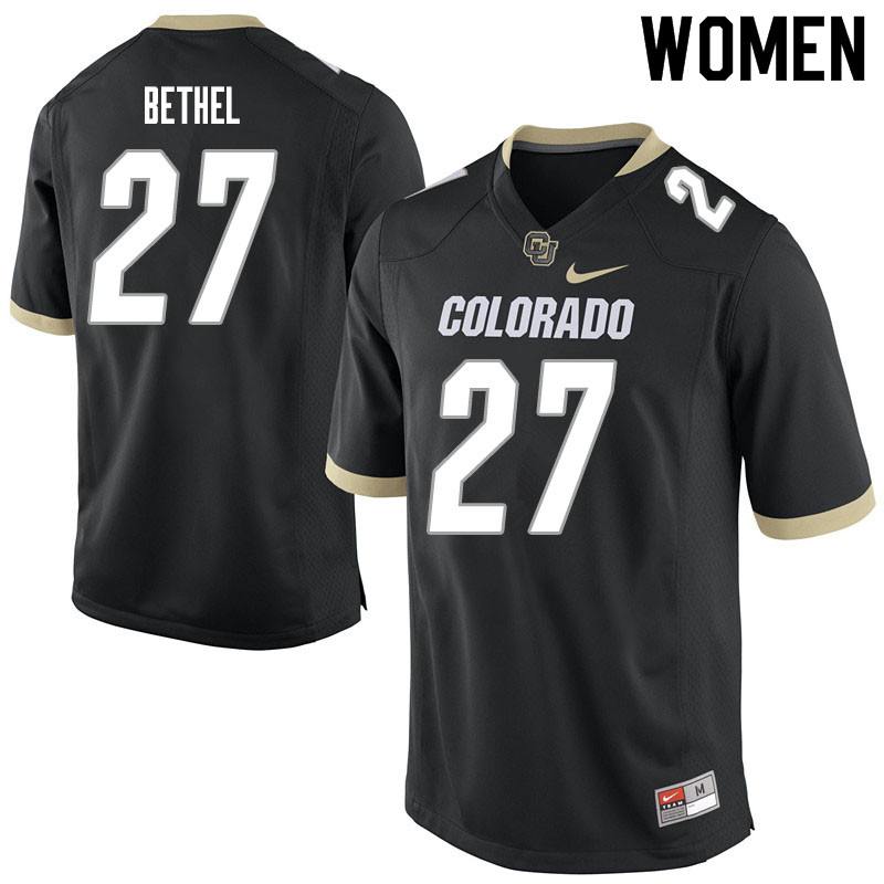 Women #27 Nigel Bethel Colorado Buffaloes College Football Jerseys Sale-Black - Click Image to Close